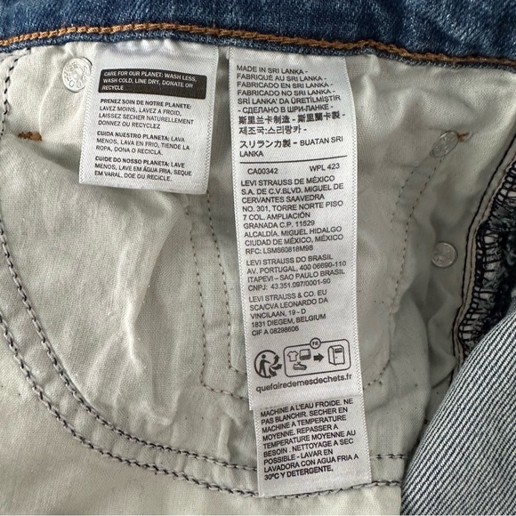 Levi's Wedgie Straight Leg Jeans Womens 32 Classic Button Fly Stretch Denim - Picture 6 of 10